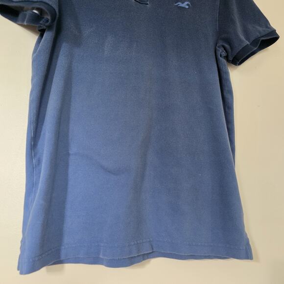 Vintage Y2K Hollister Shirt Men L Blue Ombre Embroidered Logo Tee Surf Skater - Picture 3 of 8